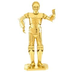 Metalinė dėlionė - konstruktorius Metal Earth Star Wars Gold C-3PO 3D kaina ir informacija | Konstruktoriai ir kaladėlės | pigu.lt