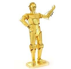 Metalinė dėlionė - konstruktorius Metal Earth Star Wars Gold C-3PO 3D kaina ir informacija | Konstruktoriai ir kaladėlės | pigu.lt