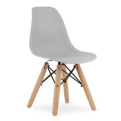2-ių vaikiškų kėdžių komplektas Leobert Zubi, rudas/pilkas kaina ir informacija | Vaikiškos kėdutės ir staliukai | pigu.lt