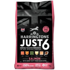 Harringtons Just 6 šunims su lašiša, 12kg kaina ir informacija | Sausas maistas šunims | pigu.lt