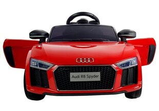 Vaikiškas dvivietis elektromobilis Audi R8 Spyder, raudonas kaina ir informacija | Elektromobiliai vaikams | pigu.lt