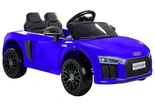 Vaikiškas dvivietis elektromobilis Audi R8 Spyder, mėlynas kaina ir informacija | Elektromobiliai vaikams | pigu.lt