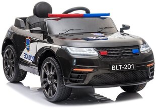 Vaikiškas vienvietis policijos elektromobilis Range Rover, juodas kaina ir informacija | Elektromobiliai vaikams | pigu.lt