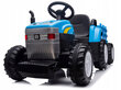 Elektrinis traktorius su priekaba, mėlynas kaina ir informacija | Elektromobiliai vaikams | pigu.lt