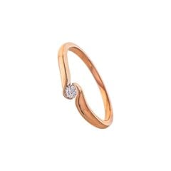 Auksinis žiedas su deimantu moterims kaina ir informacija | Žiedai | pigu.lt
