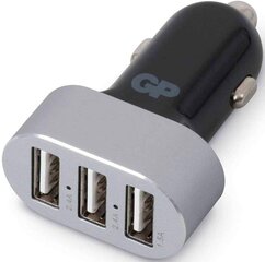Автомобильное зарядное устройство GP USB 3xUSB (2x2.4 А+1.5 А), 6,3 А, 31,5 Вт цена и информация | Зарядные устройства для телефонов | pigu.lt