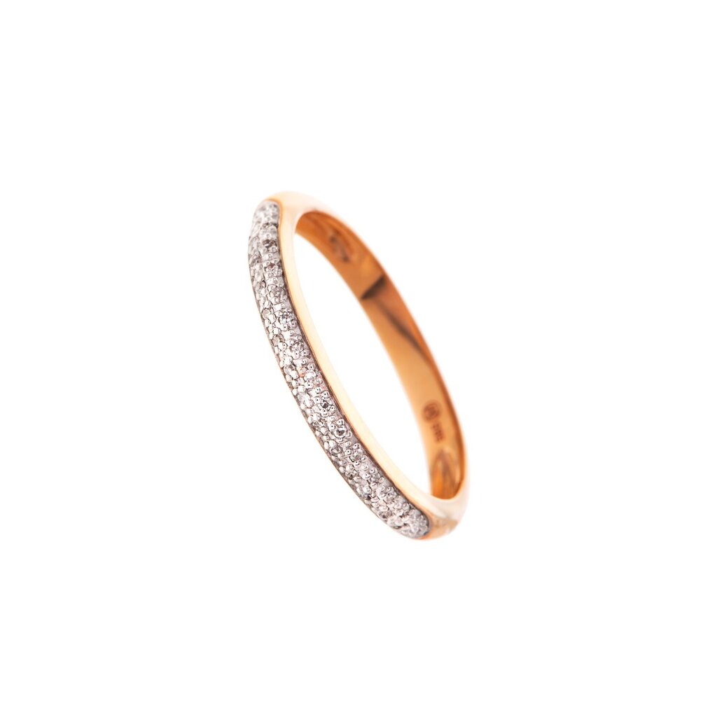 Auksinis žiedas su deimantais moterims цена и информация | Žiedai | pigu.lt