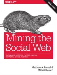 Mining the Social Web: Data Mining Facebook, Twitter, LinkedIn, Instagram, GitHub, and More 3rd New edition kaina ir informacija | Ekonomikos knygos | pigu.lt