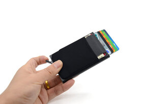 Алюминиевый тонкий кошелек RFID Card Case Black Silver Gold 33244914 цена и информация | Женские кошельки, держатели для карточек | pigu.lt