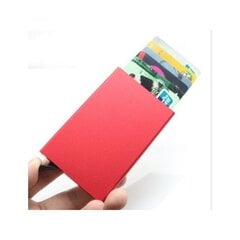 Алюминиевый тонкий кошелек Rfid Card Case Red 796681 цена и информация | Женские кошельки, держатели для карточек | pigu.lt