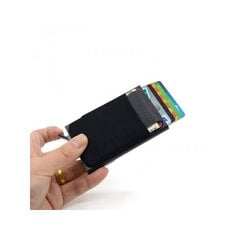 Алюминиевый тонкий кошелек Rfid Card Case Black 796675 цена и информация | Женские кошельки, держатели для карточек | pigu.lt