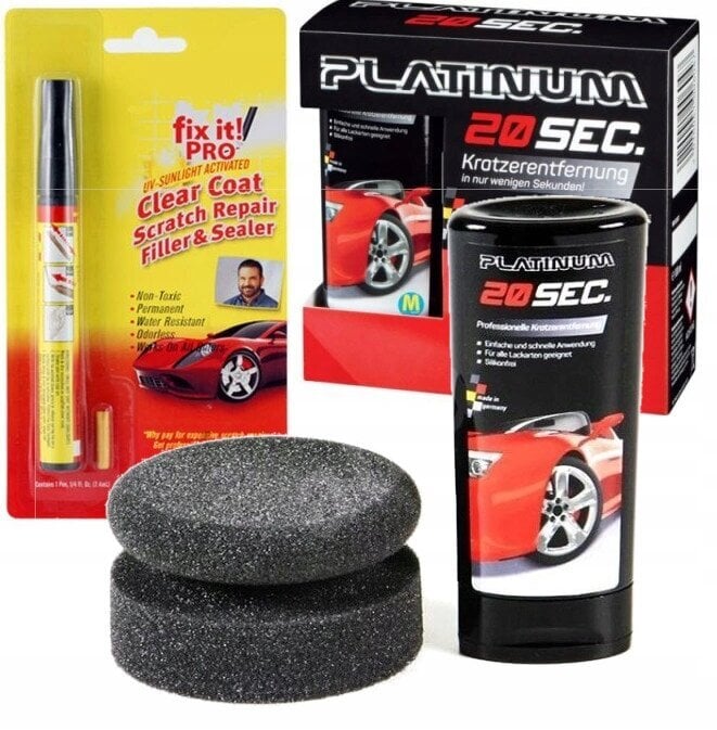 Įbrėžimų šalinimo rinkinys Platinum 20 Sec. Fix It Pro kaina ir informacija | Autochemija | pigu.lt