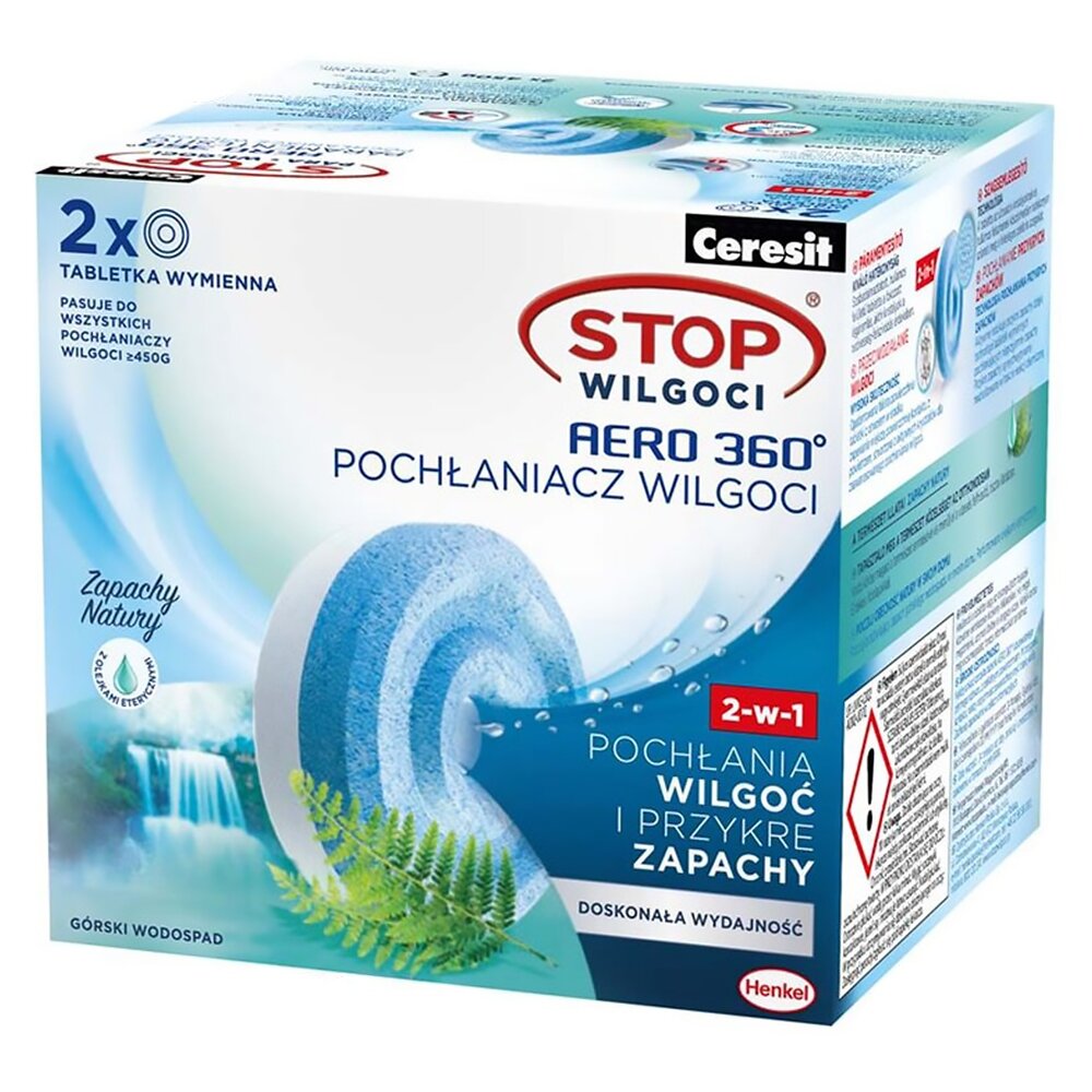 4x "Ceresit" absorbento tabletės 450 g (2x kalnų krioklys, 2x bekvapis) цена и информация | Oro sausintuvai, drėgmės surinkėjai | pigu.lt