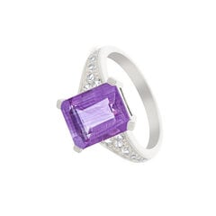 Серебряное кольцо с драгоценными камнями цена и информация | Кольцо | pigu.lt