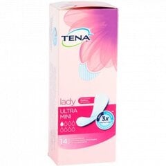 Įklotai Tena Lady Ultra Mini, 14 vnt kaina ir informacija | Tamponai, higieniniai paketai, įklotai | pigu.lt