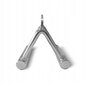 Trikampė plieno grandinės rankena Gym-3, 17cm, sidabrinė kaina ir informacija | Kitos fitneso prekės | pigu.lt