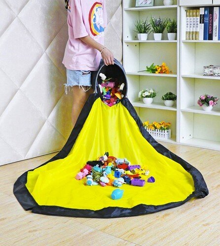 Krepšelis žaislams su kilimėliu цена и информация | Daiktadėžės | pigu.lt