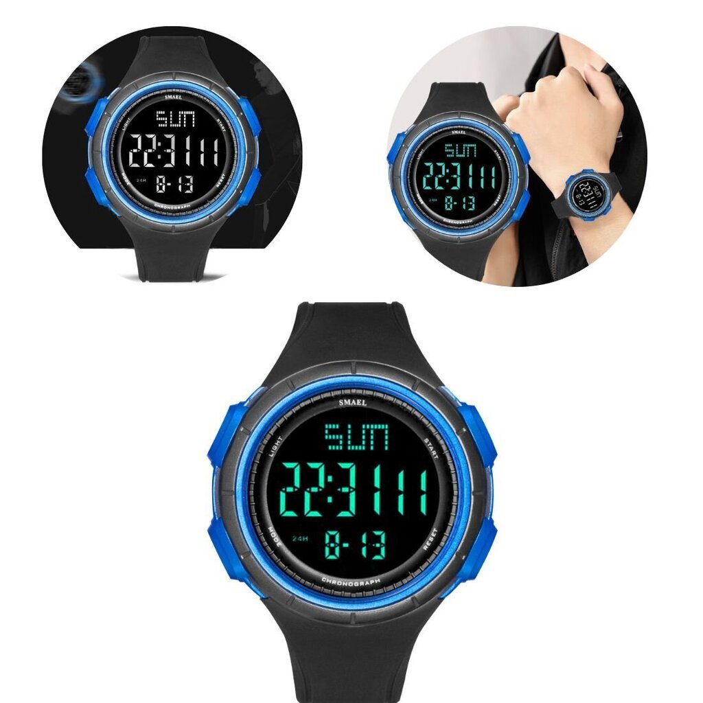 Smael 1618 Black/Blue kaina ir informacija | Išmanieji laikrodžiai (smartwatch) | pigu.lt