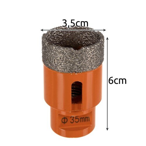 Deimantinis gręžtuvas - skylių pjūklas 35 mm kaina ir informacija | Mechaniniai įrankiai | pigu.lt