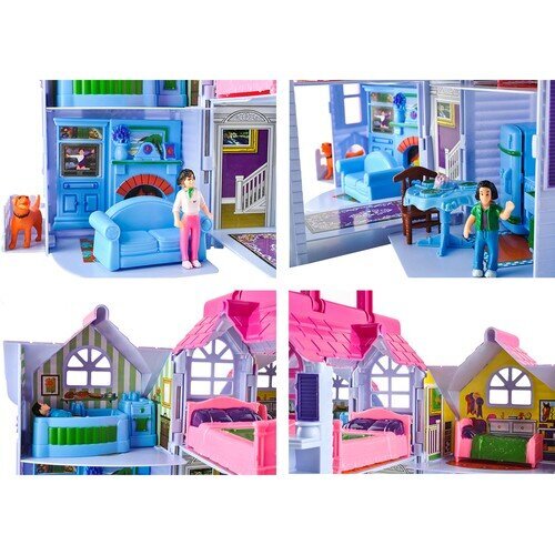 Lėlių namelis, mėlynas цена и информация | Žaislai mergaitėms | pigu.lt