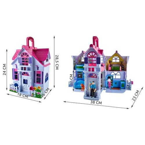 Lėlių namelis, mėlynas цена и информация | Žaislai mergaitėms | pigu.lt