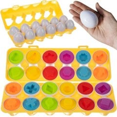 Пазл Яйца, набор из 12 штук цена и информация | Развивающие игрушки | pigu.lt
