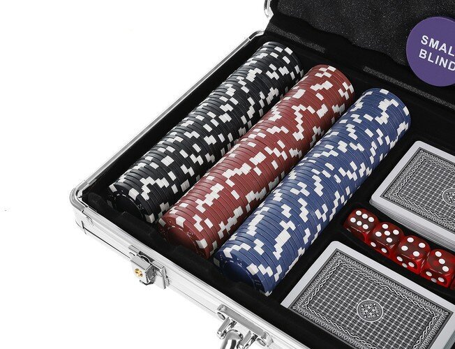 Pokerio rinkinys, 300 žetonų kaina ir informacija | Azartiniai žaidimai, pokeris | pigu.lt