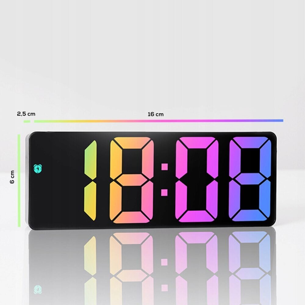 Elektroninis LED laikrodis GH0712 kaina ir informacija | Laikrodžiai | pigu.lt