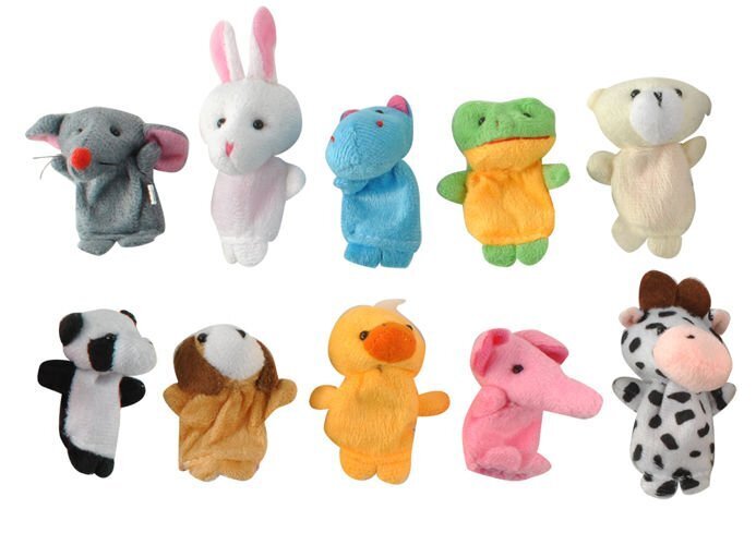 Lėlių ant pirštų rinkinys Gyvūnai StoreXO, 10 vnt. kaina ir informacija | Žaislai mergaitėms | pigu.lt