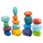 Edukacinės medinės kaladėlės - akmenys, 16 vnt. kaina ir informacija | Lavinamieji žaislai | pigu.lt