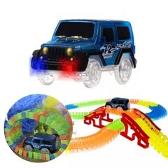 Automobilių trasa su šviečiančiu automobiliu StoreXO kaina ir informacija | Žaislai berniukams | pigu.lt
