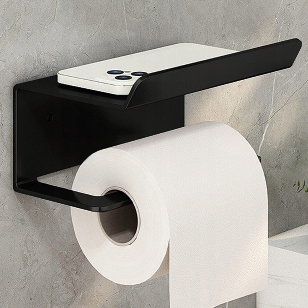 Tualeto popieriaus laikiklis su telefono lentyna kaina ir informacija | Vonios kambario aksesuarai | pigu.lt