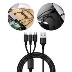 USB-кабель 3в1 цена и информация | Зарядные устройства для телефонов | pigu.lt