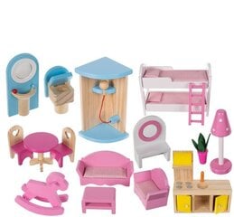 Medinis lėlių namelis StoreXO su baseinu kaina ir informacija | Žaislai mergaitėms | pigu.lt