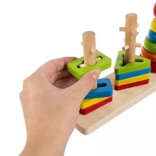 Rūšiuoklis – medinė dėlionė StoreXO kaina ir informacija | Lavinamieji žaislai | pigu.lt