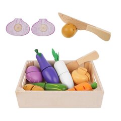 Medinių daržovių rinkinys pjaustymui dėžutėje StoreXO kaina ir informacija | Žaislai mergaitėms | pigu.lt