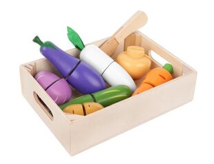 Набор фруктов и овощей деревянных для нарезки цена и информация | Игрушки для девочек | pigu.lt