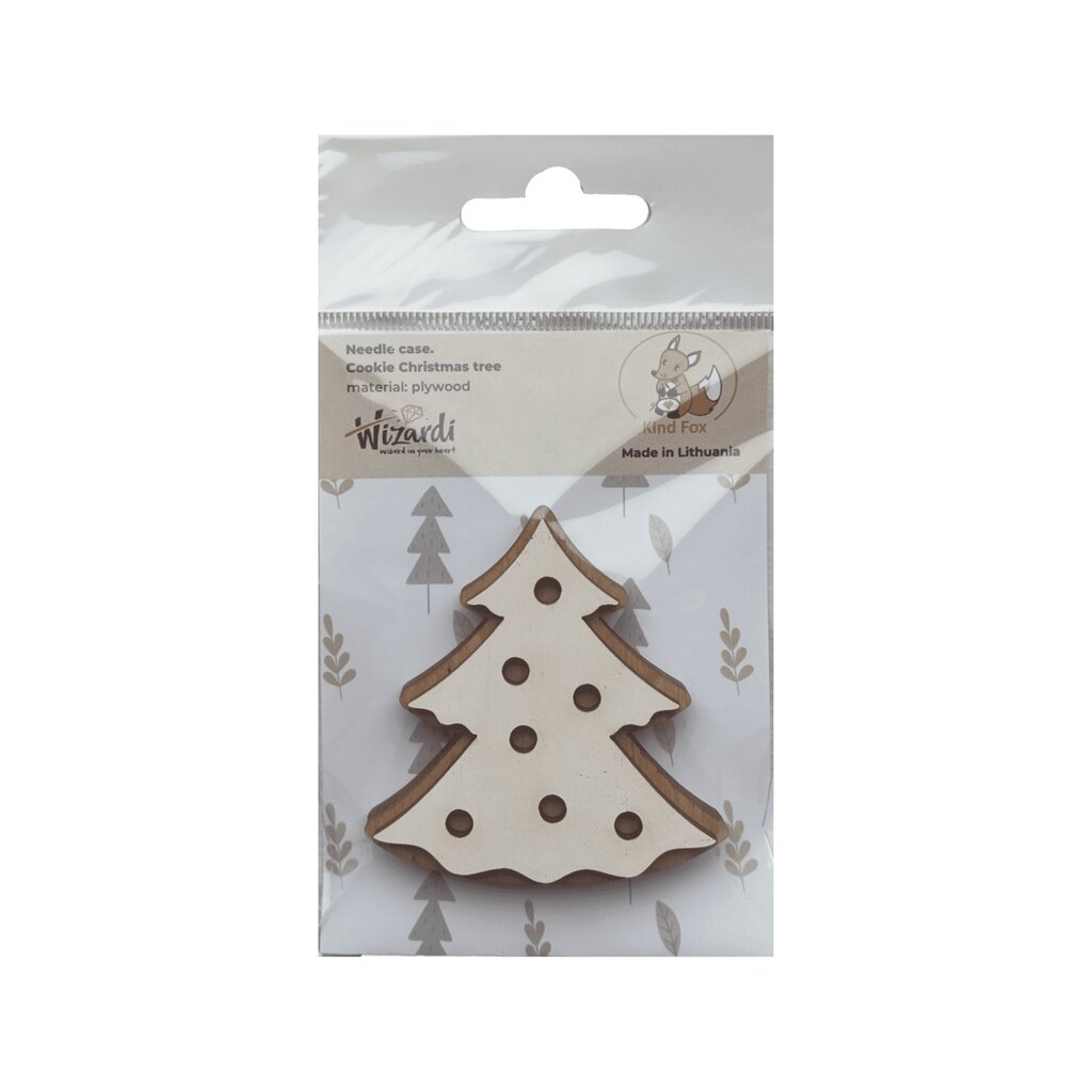 Medinė adatinė Kind Fox Cookie Christmas tree KF056/79 6x6 kaina ir informacija | Siuvinėjimo priemonės | pigu.lt