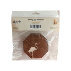 Medinė dėžutė Kind Fox Flamingos KF057/60 9,5*9,5*4,5 kaina ir informacija | Siuvinėjimo priemonės | pigu.lt