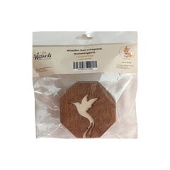 Medinė dėžutė Kind Fox Hummingbird KF057/64 9,5*9,5*4,5 kaina ir informacija | Siuvinėjimo priemonės | pigu.lt