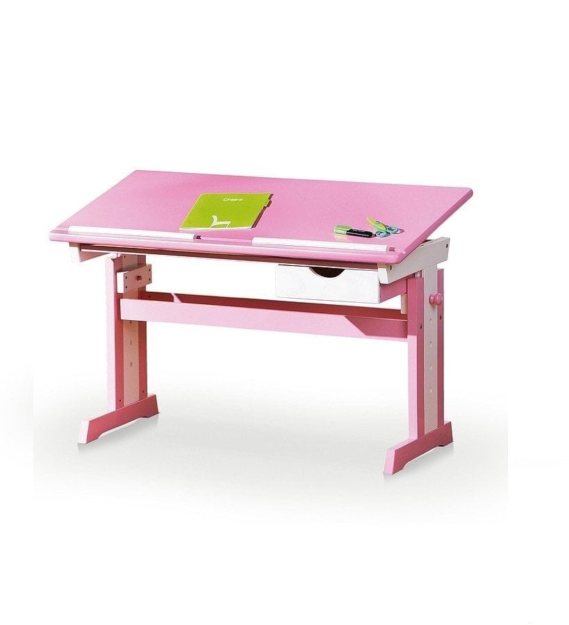 Auga rašomasis stalas Halmar Cecilia, rožinė kaina ir informacija | Kompiuteriniai, rašomieji stalai | pigu.lt