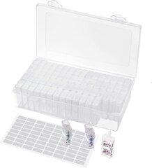 Ящик для хранения акриловых бриллиантов, 64 шт. цена и информация | Алмазная мозаика | pigu.lt