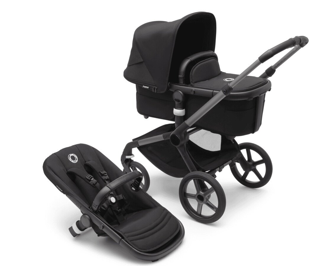 Bugaboo Fox 5 complete Universalus vežimėlis, Graphite/Midnight Black kaina ir informacija | Vežimėliai | pigu.lt