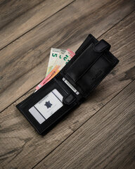 Vyriška piniginė Cavaldi, juoda kaina ir informacija | Vyriškos piniginės, kortelių dėklai | pigu.lt