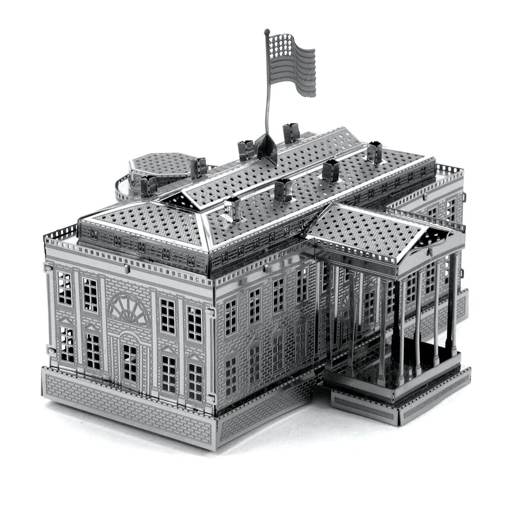 Metalinė dėlionė - konstruktorius Metal Earth White House 3D kaina ir informacija | Konstruktoriai ir kaladėlės | pigu.lt