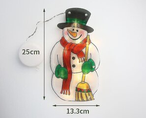 Новогодняя декорация с наклейкой на окно "Снеговик", Л-210-1 цена и информация | Рождественское украшение CA1031, 10 см | pigu.lt