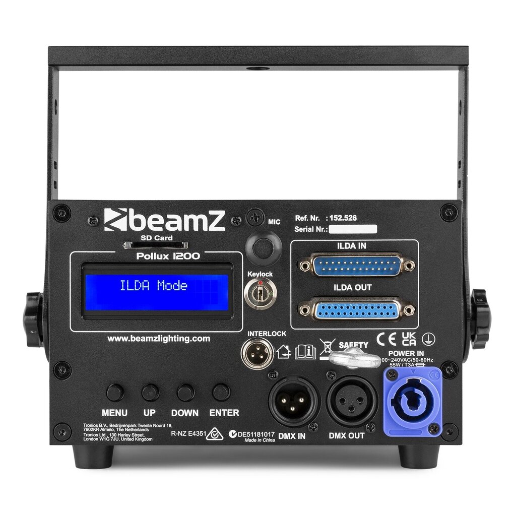 BeamZ Pollux 1200 TTL lazerinė sistema kaina ir informacija | Dekoracijos šventėms | pigu.lt