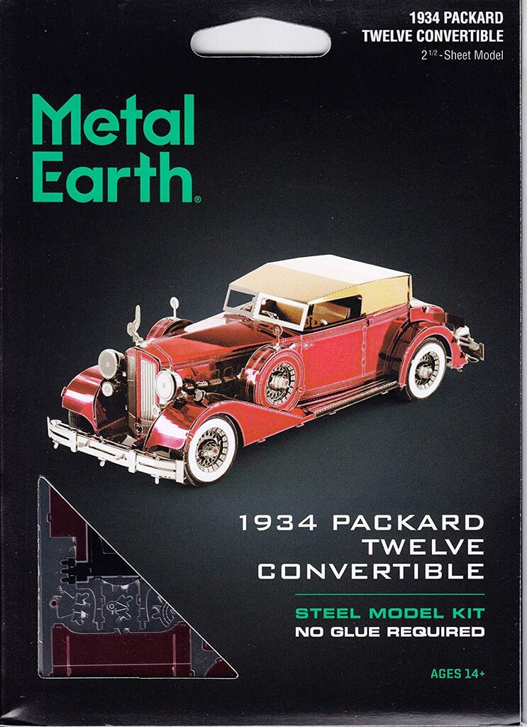 Metalinė dėlionė - konstruktorius Metal Earth 1934 Packard Twelve Convertible 3D kaina ir informacija | Konstruktoriai ir kaladėlės | pigu.lt