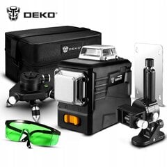 Крестовой самовыравнивающийся лазер DEKO 3D 360° 30M DKLL12PB2 цена и информация | Механические инструменты | pigu.lt