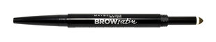 Карандаш для бровей и наполняющая пудра Maybelline Brow Satin Duo Темно-коричневый, 10 г цена и информация | Карандаши, краска для бровей | pigu.lt